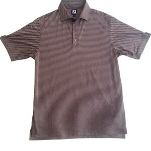 FootJoy Purple Mauve Men’s Striped Golf Polo Shirt